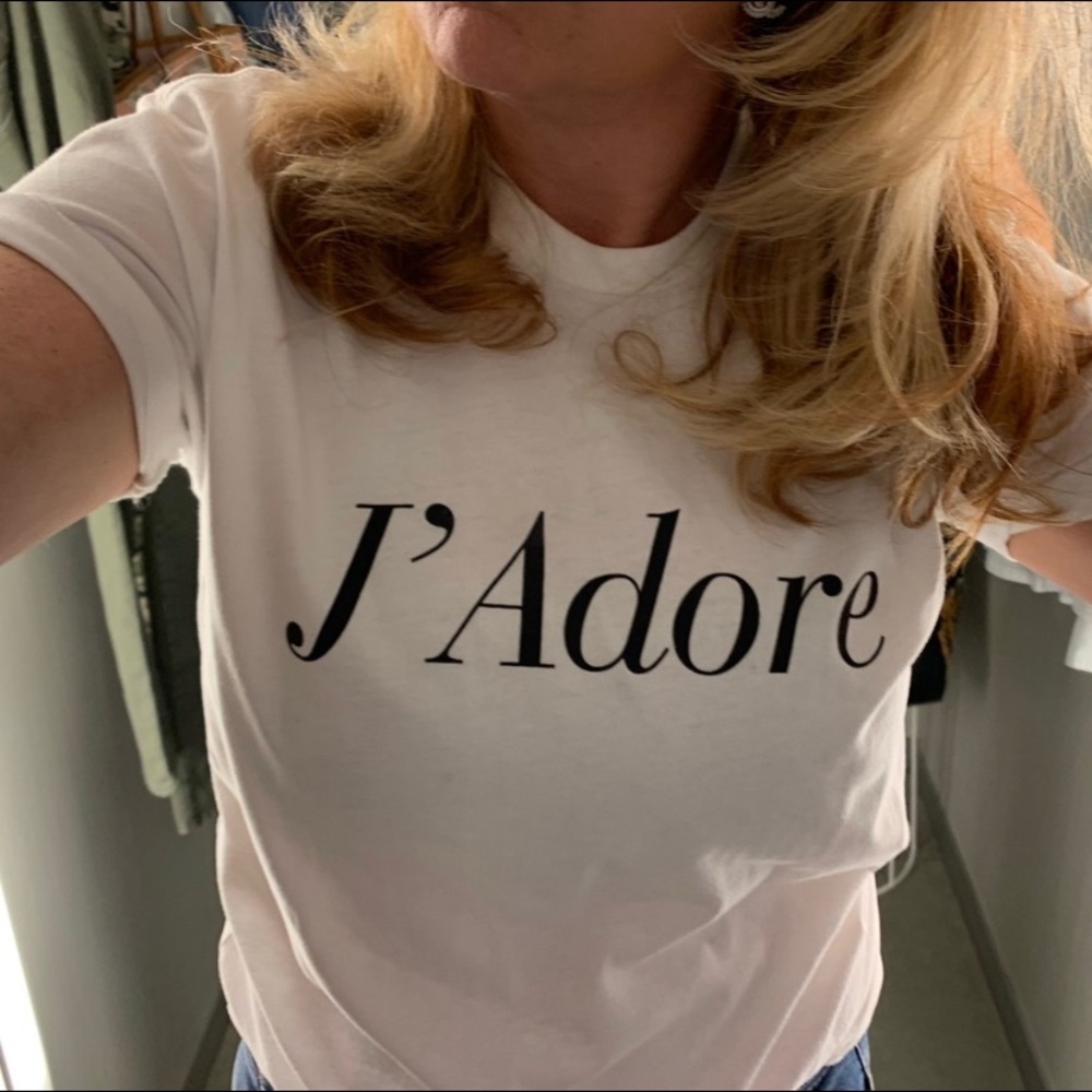 J’Adore White T Shirt perfect for layering
